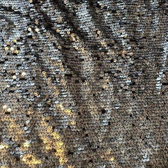 Forever 21 Silver Sequin Crop Top – Size Large - Picture 2 of 6